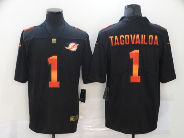 Men's Miami Dolphins #1 Tua Tagovailoa Black NFL 2020 Fashion Limited Stitched Jersey Men's Miami Dolphins #1 Tua Tagovailoa Black NFL 2020 Fashion Limited Stitched Jersey